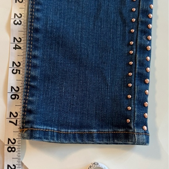 White House Black Market The Slim Ankle Jeans with Rose Gold Stud Trim Detail 00 - Picture 13 of 13